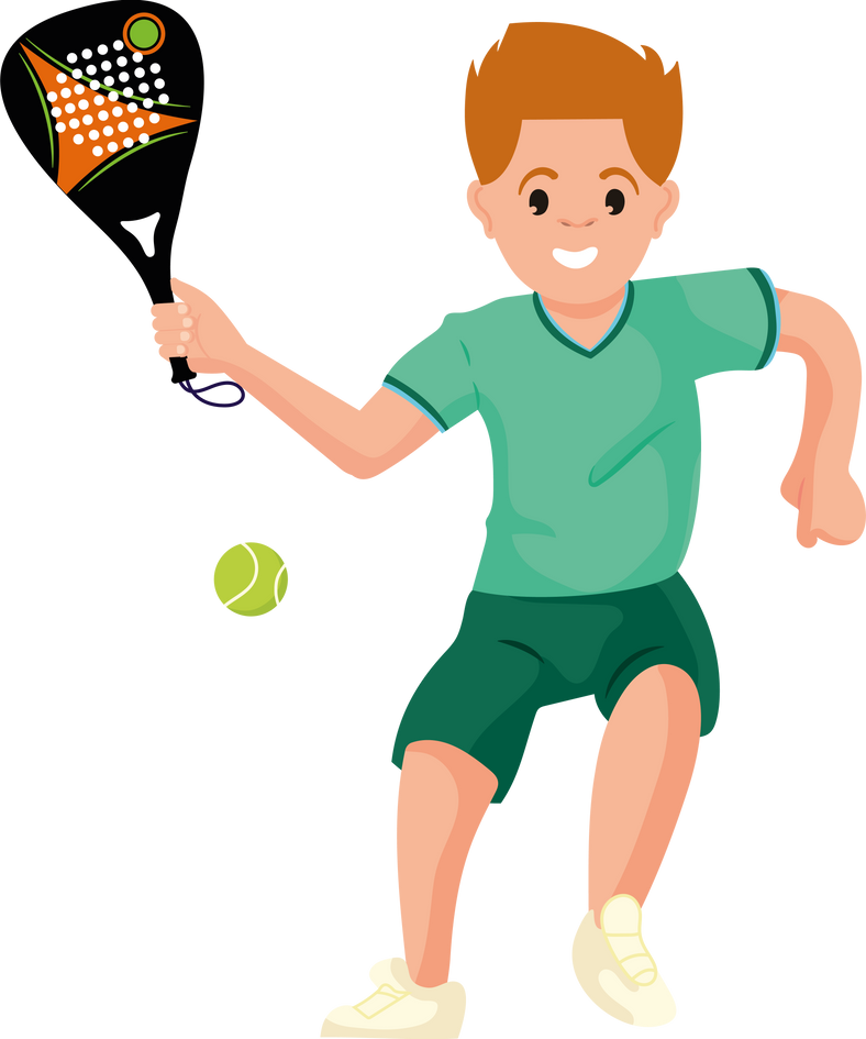 padel tennis boy playing